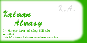 kalman almasy business card